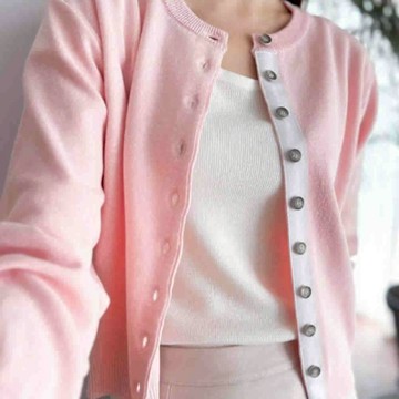 正韓針織罩衫 拼色針織外套SOM1029-創翊韓都