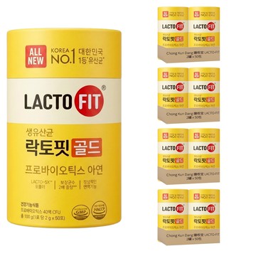 Chong Kun Dang 鍾根堂 LACTO-FIT 大童與成人款 益生菌粉狀食品  50包  2g  8罐