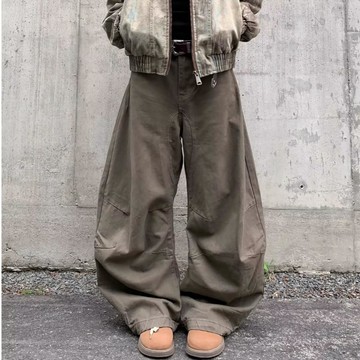 【20ss_select】VINGATE 日系復古工裝寬褲 彎刀褲 工作褲 Y2K長褲 闊腿褲 長褲 廓形長褲 繭型