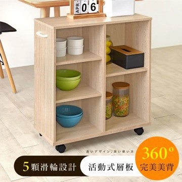 美背開放式深型收納推車 台灣製造 寬60cm 移動餐車 廚房置物架 縫隙邊櫃