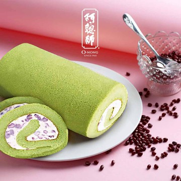 【阿聰師】抹茶紅豆捲(450g/條)