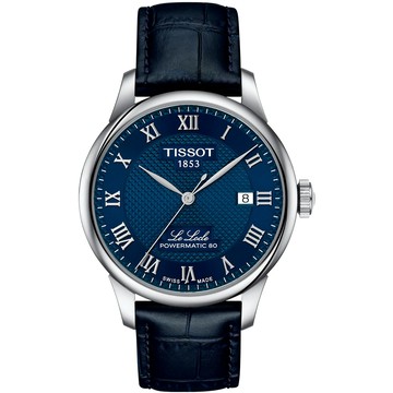 TISSOT 官方授權 LELOCLE 力洛克20週年動力儲存機械錶/藍/39.3mm/T0064071604300