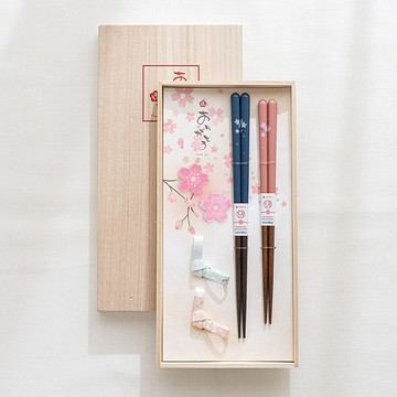 [快速出貨] [日本製] 【東京食器】花結 夫妻筷&筷架禮盒 /附木盒 ｜結婚禮物｜入厝禮物 ｜生日禮物
