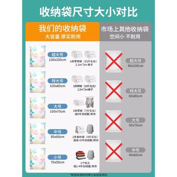 收納博士抽真空壓縮袋被子衣物衣服專用旅行羽絨服棉被行李箱加厚