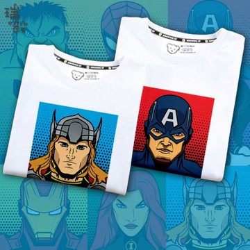 漫威正義聯盟綠巨人鋼鐵俠小丑女短袖T恤衫男女兒童裝學生半袖夏