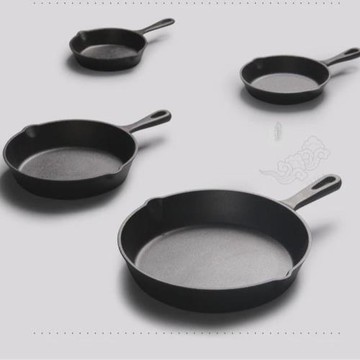 鑄鐵鍋小煎鍋平底不粘鍋老式家用煎蛋鍋大鐵鍋電磁爐不沾鍋具套裝