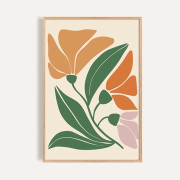 柔光綻放 Gentle Bloom / 波西米亞風格 掛畫 畫芯 海報