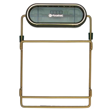 FAmILyLIFE 生活 立式折疊無痕廚餘瀝水濾網架 + 50入濾網 網架16.5 x 5.6 x 21.5cm 濾網15 x 15 x 2cm  綠色  1組