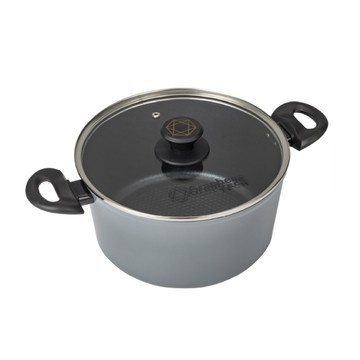 DIAMOND CHEF 黑金石墨烯不沾鍋雙耳湯鍋28cm(含蓋/IH爐可用/火鍋)