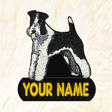 Wire Fox Terrier Badge Reel - 刺繡貼片（定做）