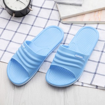 樂活休閒中性拖鞋-水藍
