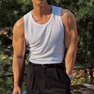 正韓基本款厚圓領素色羅紋無袖背心 4色 YUPPIE 預購商品 0603