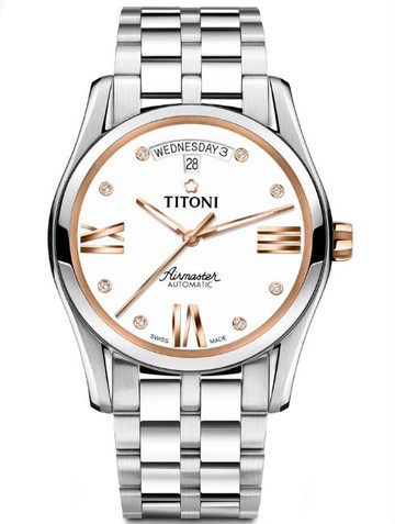 TITONI 瑞士梅花錶 93808SRG-616 空中霸王系列 AIRMASTER 機械腕錶/白面 39mm｜樂天全館特惠中★指定刷卡回饋10%