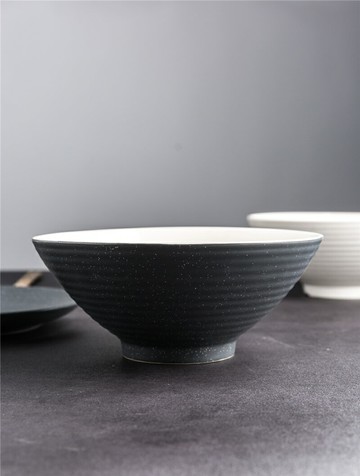 菊の家日式拉面碗家用商用面館專用大號斗笠陶瓷大碗泡面碗湯面碗