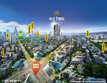 中正1號院美麗島捷運站~雙陽台景觀2房｜高雄市前金區中正四路