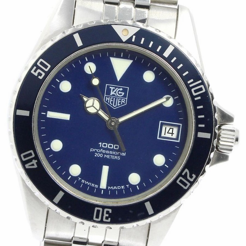 稼働 TAG HEUER タグホイヤー （ホイヤー） 1000 　980.018 タグホイヤー TAG HEUER 980.613N プロフェッショナル 1000