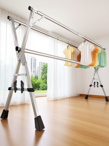 {可打統編 保固一年}晾衣架落地簡易室內家用陽臺臥室不銹鋼室外涼曬衣架曬被子晾衣桿