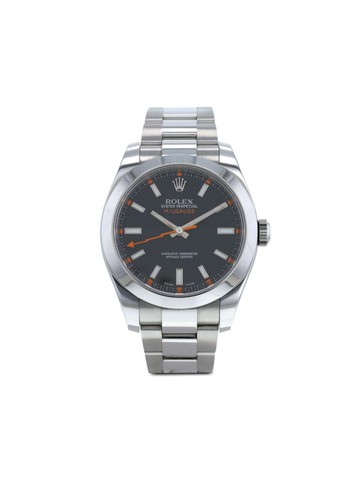 Rolex - 2015 pre-owned Milgauss 40mm - unisex - stainless steel/Sapphire Crystal - One Size - Black