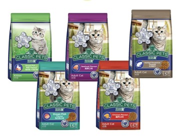 Classic Pets加好寶乾貓糧 1.5Kg/小包裝 5種口味、貓飼料、幼貓飼料 憨吉小舖