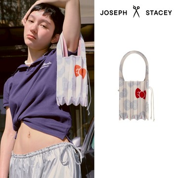 【官方直營】JOSEPH AND STACEY三麗鷗聯名LEOPARD針織百褶包-小-奶油灰