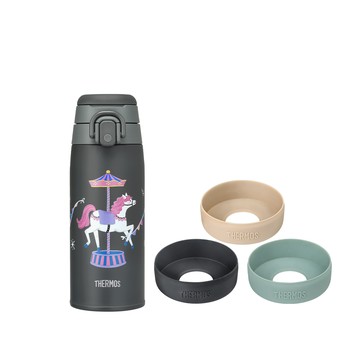 【THERMOS膳魔師】保溫瓶550ml+杯瓶底部止滑膠圈優惠組