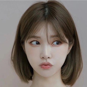 整頂假髮真髮絲-空氣瀏海鮑伯頭短髮女假髮2色74ah15【獨家進口】【米蘭精品】