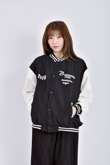 (XL) 內刷毛棒球外套黑色外套