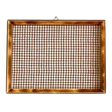 植物板 附S鉤魚線 40 x 30 x 2cm 網孔10mm 木頭深色  1個