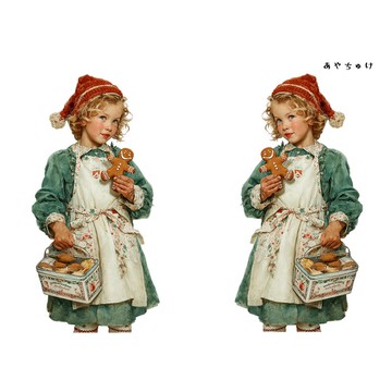 【11月新品2】08-108-0012 人物貼紙 聖誕復古風