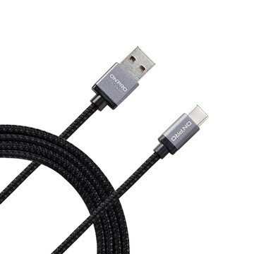 ONPRO UC-TCM12M 金屬質感Type-C充電傳輸線【雅士黑-1.2M】