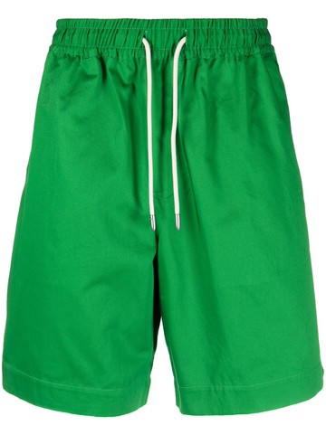 Emporio Armani - twill drawstring board shorts - men - Organic Cotton - XL - Green