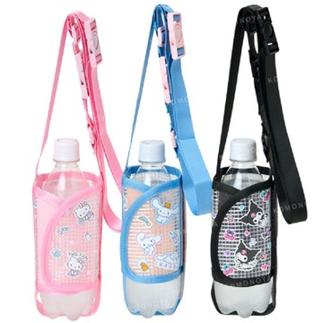 小禮堂 Sanrio 三麗鷗 斜背水壺套 (格紋款) Kitty 大耳狗 酷洛米