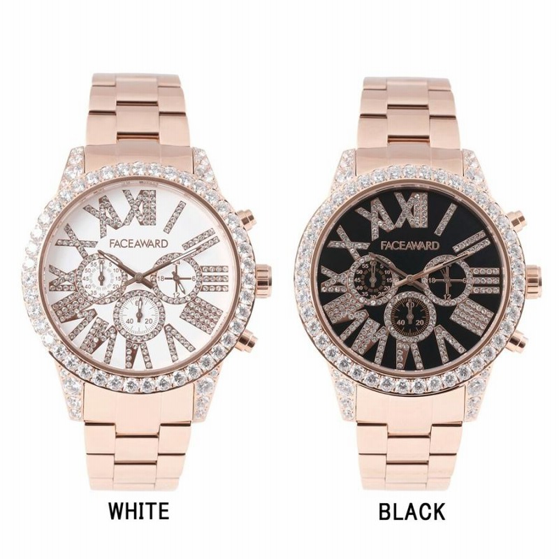 腕時計 スワロフスキー ジルコニア メンズ ゴールド watch