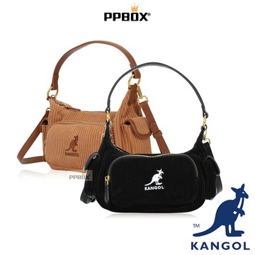 KANGOL 袋鼠 燈芯絨 半月包 66551709 時尚