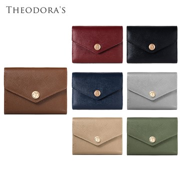 【THEODORA'S】品牌真皮RFID防盜信封短夾【希奧朵拉】女短夾 女生短夾 女生皮夾 女夾 皮包 錢包
