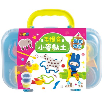 幼福 忍者兔手提盒小麥黏土 多配件 培養想像力與觀察力  動物世界 多色  288g  1盒