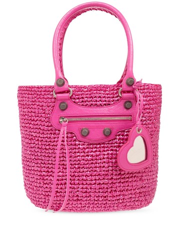Balenciaga - medium Le Cagole Panier tote bag - women - Polyamide/Leather - One Size - Pink