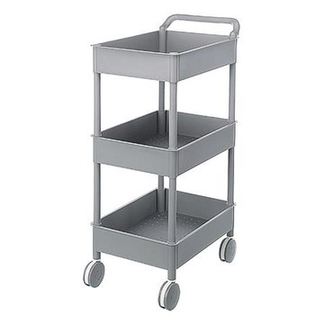 KEYWAY大車輪推車三層AQ603-3/灰色/518x345x898mm//DIY商品