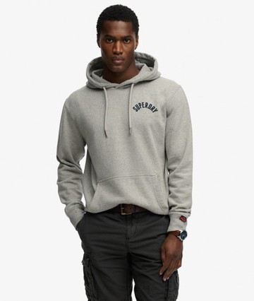 Superdry Men's Athletic Essentials Hoodie Grey Size: Xxl