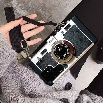 歐美 復古立體照相機 掛繩防摔殼 適用於 三星 S26 S25 S24 S23 S22 S21 Ultra 小眾防摔殼