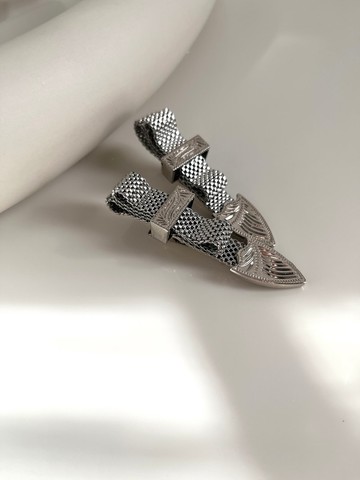 metal ribbon clip 髮飾 髮圈 緞帶 絲絨 髮夾