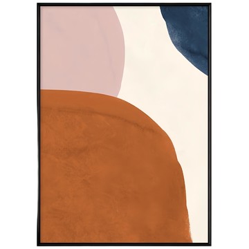 幾何圓 I 抽象藝術裝飾畫  59.4 x 42cm  木色