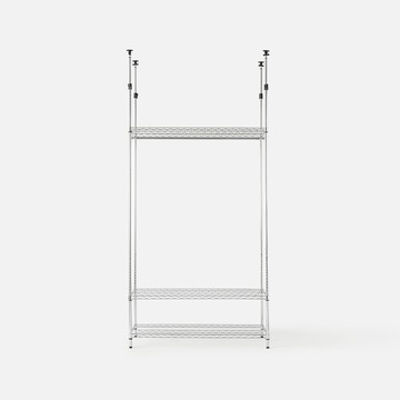 (組合) 特力屋 頂天立地耐重型鍍鉻三層衣架 122x46x235-295cm