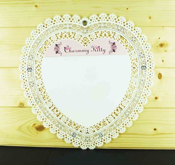 【震撼精品百貨】Hello Kitty 凱蒂貓 蕾絲相框-白愛心 震撼日式精品百貨