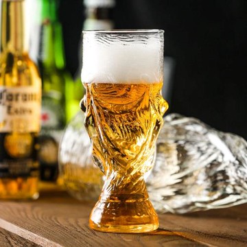 創意酒吧杯子 大力神杯啤酒杯 足球世界杯 玻璃果汁杯 手工扎啤杯