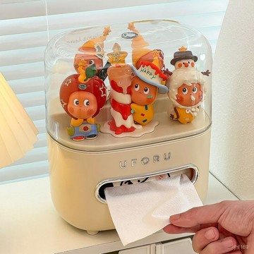 💕臺灣出貨💕紙巾盲盒一體式收納盒多功能防塵星星人手辦展示架創意宿捨抽紙盒 VBAX