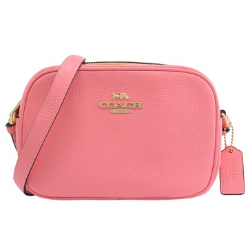 COACH CA069 MINI JAMIE 經典LOGO素面相機包.粉