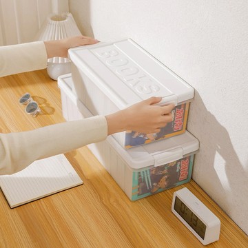 小款可層疊繪本/漫畫收納盒(附固定擋板)-3入 單一規格