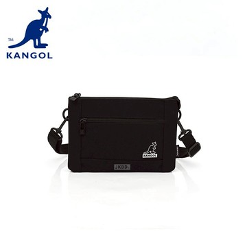KANGOL 英國 袋鼠 三層側背扁包 【62551716】 包包 多格層 帆布包
