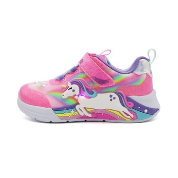 SKECHERS S LIGHTS 燈鞋 魔鬼氈 運動鞋 小童鞋 獨角獸 粉彩 S1411 (302298NPKMT)